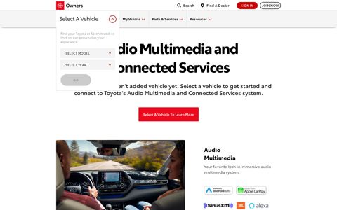 Audio Multimedia & Connected Services | Select Vehicle ...