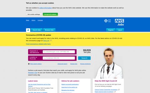 NHS Jobs - Candidate Homepage