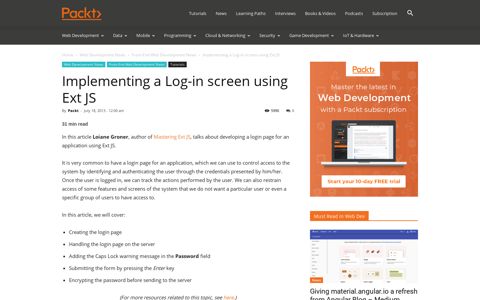 Implementing a Log-in screen using Ext JS | Packt Hub
