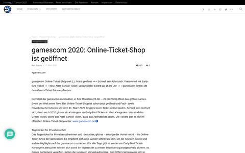 gamescom 2020: Online-Ticket-Shop ist geöffnet • Nintendo ...