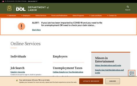 Online Services | Georgia Department of Labor