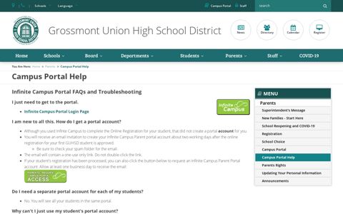 Campus Portal Help - Grossmont Union High School District