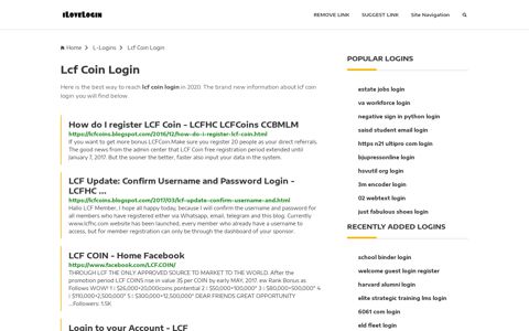 Lcf Coin Login ❤️ One Click Access