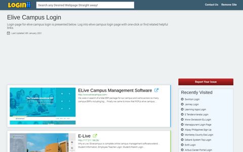 Elive Campus Login - Loginii.com