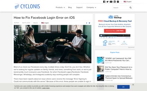 How to Fix Facebook Login Error on iOS - Cyclonis