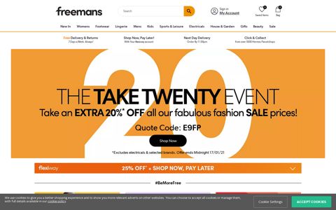 Freemans | Free Your Style | Fashion, Electricals & Home