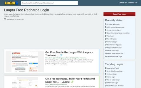 Laaptu Free Recharge Login - Loginii.com