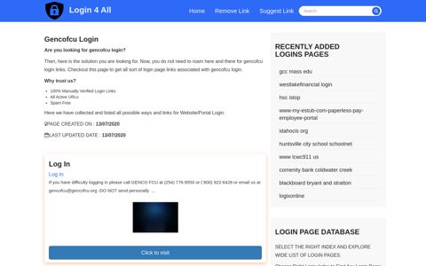 gencofcu login - Official Login Page [100% Verified] - Login 4 All