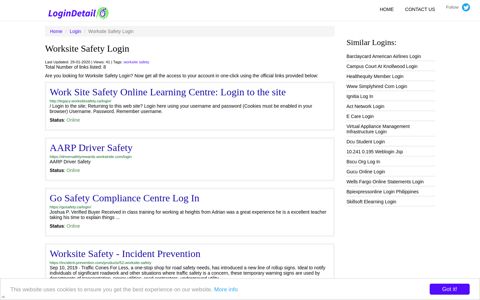Worksite Safety Login Work Site Safety Online Learning Centre ...