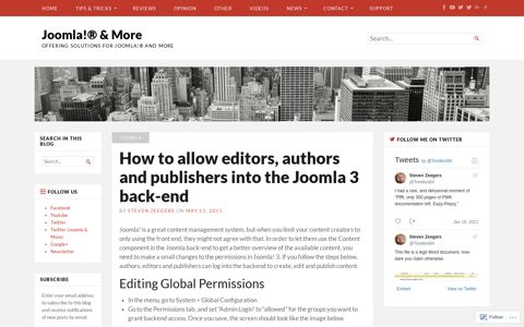 How to allow editors, authors and publishers into the Joomla 3 ...
