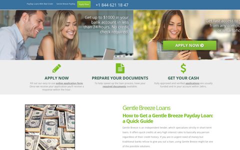 Gentle Breeze PayDay Loans - Gentle Breeze Online