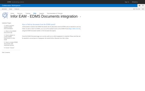 FAQ - 4. How to find my documents from the EDMS portal