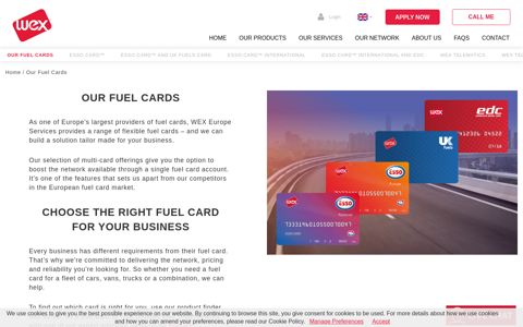Esso Fuel Cards & UK Fuels Card | WEX Europe Services