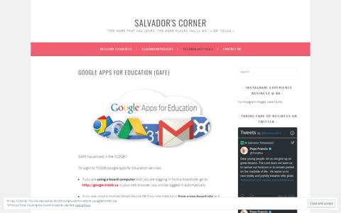 Google Apps For Education (GAFE) – Salvador's Corner