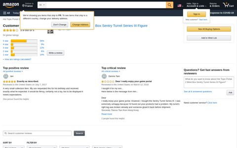 Customer reviews: Hot Topic Portal 2 Blind Box Sentry ... - Amazon.com