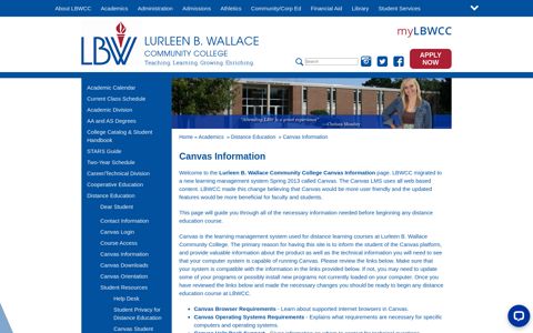 Canvas Information | Lurleen B. Wallace Community College