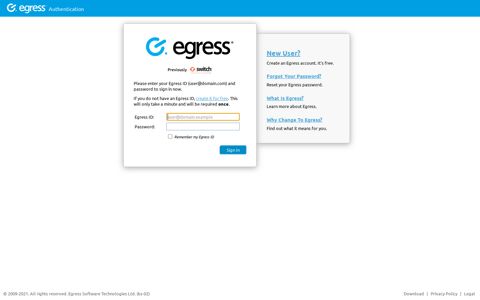 Egress Switch | Authentication