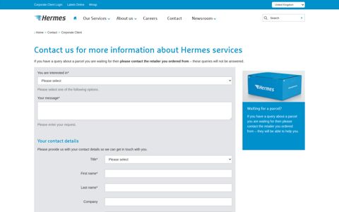 Corporate Client Contact | Hermes