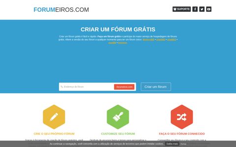 FORUMEIROS.com: Criar um fórum grátis
