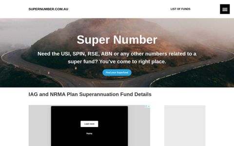 IAG and NRMA Superannuation Plan's USI Number, ABN ...