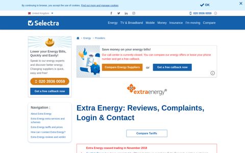 Extra Energy: Reviews, Complaints, Login & Contact - Selectra