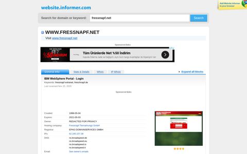 fressnapf.net at WI. IBM WebSphere Portal - Login