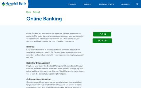 Online Banking | Haverhill Bank