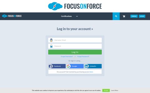 Log in to your account » - Focusonforce.com