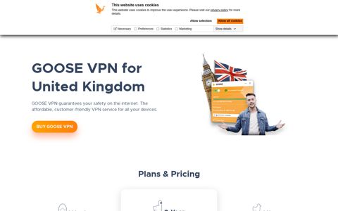 GOOSE VPN for United Kingdom - GOOSE VPN