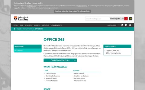 Office 365 – University of Reading