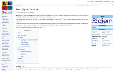 Diem (digital currency) - Wikipedia