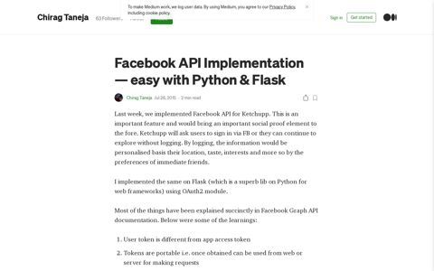 Facebook API Implementation — easy with Python & Flask | by ...