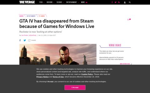 GTA IV has disappeared from Steam because of Games for ...