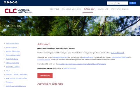 Admissions - Central Lakes College
