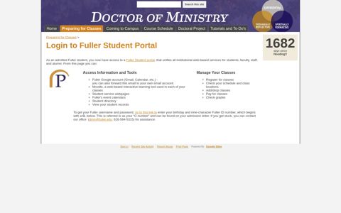 Login to Fuller Student Portal - Welcome to Fuller Seminary ...