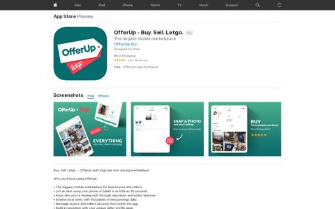 ‎OfferUp - Buy. Sell. Letgo. on the App Store