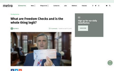 What are Freedom Checks and is the whole thing legit ...