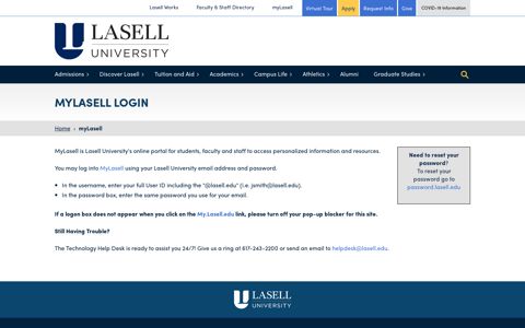 MyLasell Login – Lasell University