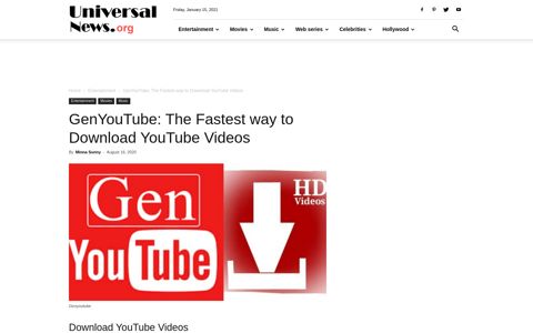 GenYouTube: The Fastest Way to Download YouTube Videos