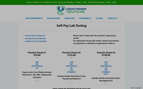 Labs — Laredo Premier Healthcare