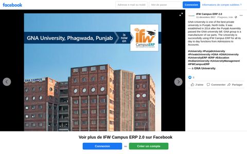 IFW Campus ERP 2.0 - Facebook