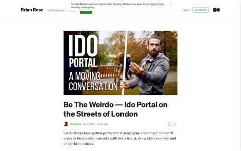 Be The Weirdo — Ido Portal on the Streets of London | by ...
