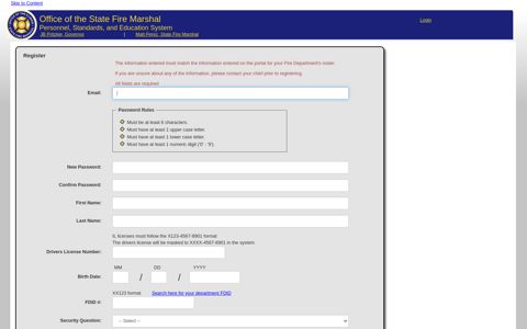 Register - Illinois State Fire Marshal