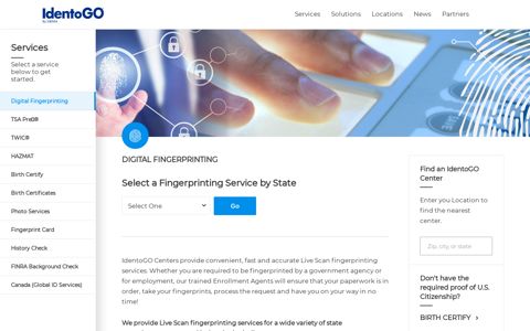 Digital Fingerprinting | Identogo