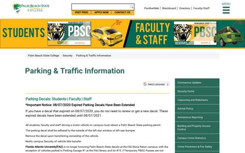 Security | Parking & Traffic Information