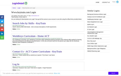 Www.keytrain.com Login Search Jobs by Skills - KeyTrain ...