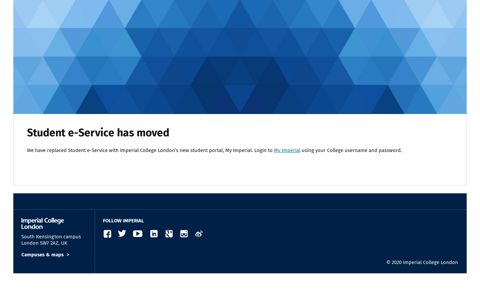 Student e-Service has moved - Imperial College London