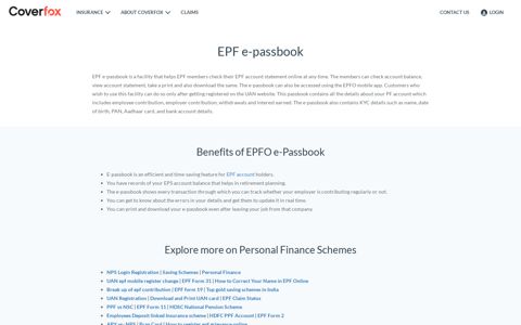 EPF Passbook|Access & Download UAN Passbook Online ...