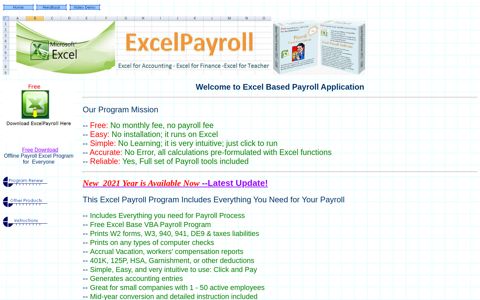 Excel Based Payroll Application