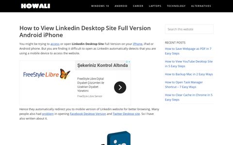 How to View Linkedin Desktop Site Full Version Android ...